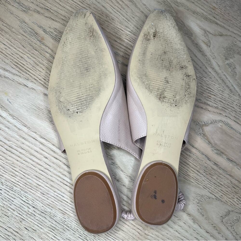 H by Halston Heyden Nude Leather Slingback Pointed Toe Flats Women’s Size 8 - Picture 8 of 9